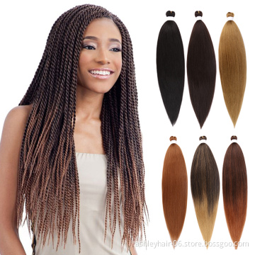 Julianna 100% Kanekalon pre stretch braiding hair floded 52 inch 90g prestretched kanekalon braid pre stretched braiding hair